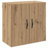 Helloshop26 - Armoire murale moderne rangement mural 60 x 31 x 60 cm design épuré en bois d'ingénierie chêne artisanal 02_0052492 - Bois massif 30