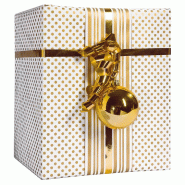 Kit emballage cadeau réversible pois et rayures