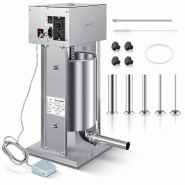 Leevot poussoir à saucisse électrique professionnel ETV12L - 12L - 9 vitesses - inox 304 - pédale et 4 tubes - inox ETV12L