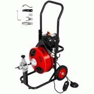 MSW - MSW Furet Electrique MSW-DRAIN CLEAN 23E (390W, vitesse de rotation 370 t/min, Ø spirale 12,7 mm, 4 outils-embout, avec tambour) - 4250928639042