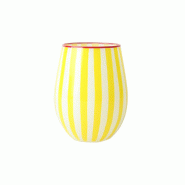 Novastyl - Lot de 3 gobelets 40cl en verre jaune circus - 3256391047910