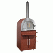 Oviala Business Oviala Meuble four à pizza pour cuisine d'extérieure en acier 207 x 70 x 66 cm cm brique - marron acier 114146