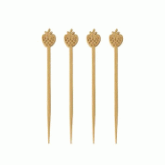 Papstar 100 Piques pour finger food - Picker pure 9 cm Strawberry - Bambou 88423