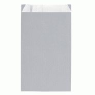 Pochettes cadeaux kraft vergé argent 30+8x48cm - par 250 - Emballage rapide et soigné