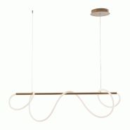 ROSSINI ILLUMINAZIONE String Suspension Horizontale Led 50W 3000K Couleur Or Satiné - Design Moderne À 360 Degrés Pour Intérieur - Lampe En Métal
