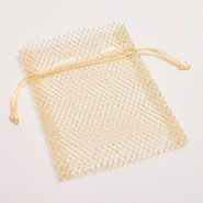 Sachet en filet doré 12x17cm - par 10