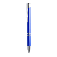 Stylo à bille en plastique - grip et clip argentés - encre bleue Stylo à bille en plastique - grip et clip argentés - encre bleue