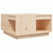 VidaXL Table basse 60x61x32,5 cm Bois massif de pin Modèle Polaris Prime - 814529