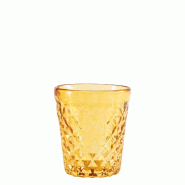 Zafferano Verres Tumbler Série Balloton En Verre Soufflé À La Bouche Couleur Ambre - Coffret De 6 Pièces Artisanales Pour Une Table Élégante - o