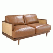 AC ANGEL CERDA Angel Cerdá Canapé 2 places cuir marron 6176C 164 x 96 x 83 - marron fourrure 8435631027461 AC ANGEL CERDA Angel Cerdá Canapé 2 places cuir marron 6176C 164 x 96 x 83 - marron fourrure 8435631027461