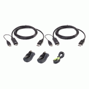 ATEN 2L-7D02UHDPX5 Kit de câbles KVM USB deux affichages sécurisés et universels de 1,8 M_0