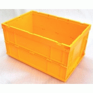 Bac en plastique gerbable de 85 pièces, coloris jaune - Litrage 59 L - Odette 6433