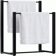 CLP Porte serviettes Taunton Métal HBT: 90x40x25 cm Noir - noir métal 327777