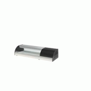 Vitrine à sushis Coreco BCS-4 - Double évaporateur - 0/+5°C - 1050x410x255 mm - Fond plat en inox pour assiettes Vitrine à sushis Coreco BCS-4 - Double évaporateur - 0/+5°C - 1050x410x255 mm - Fond plat en inox pour assiettes