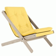 FAUTEUIL FUTON BOOGIE HÊTRE MASSIF COLORIS JAUNE