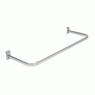 Guidon penderie L110xP30cm chromé pour FL - Barre de penderie pour panneau rainuré