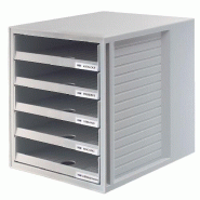 HAN Module de classement SCHRANK-SET, 5 tiroirs, en PS, coloris gris clair - gris 1401-11