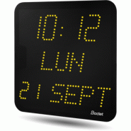 Horloge LED Style II 7 Date, alimentation 230V, DHF, LED jaune - BODET