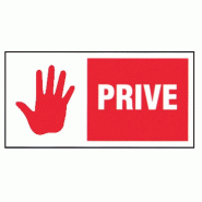 Plaque Privé + logo - Hellopro