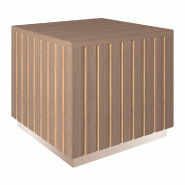 Podium bas Vertigo T03 MDF naturel et noyer 45x45x40cm