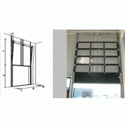 Porte sectionnelle industrielle / repliable en plafond / semi-vitrée / 3500 x 4000 mm