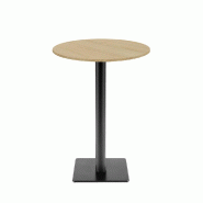 RestooTab - Mange-debout Milan T Ø50cm décor chêne alba - marron fonte TB-MITFF-R50M-CH.ALB RestooTab - Mange-debout Milan T Ø50cm décor chêne alba - marron fonte TB-MITFF-R50M-CH.ALB