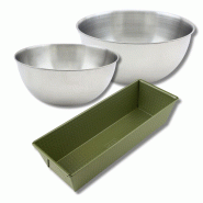 Set pâtisserie avec moule à cake 30 cm, 2 bols à mixer et spatule Zenker - multi-matériau 3176239936865