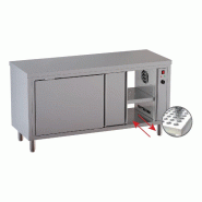 Table armoire chauffante traversante avec portes coulissantes vaiotec TOPLINE, 1200 × 700 mm - 12976