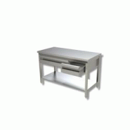 Table avec étagère et 4 tiroirs - Gamme 600 - Ristopro - l200- L- P60- h85- Inox AISI430 - 0698142624019 Table avec étagère et 4 tiroirs - Gamme 600 - Ristopro - l200- L- P60- h85- Inox AISI430 - 0698142624019
