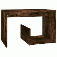 Table d'appoint Chêne fumé 59x36x38 cm Bois d'ingénierie Modèle Orion Plus - 826632