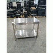 Table inox - Largeur M (L=810-1210mm) - Avec étagère basse Inconnue TBLLMP61PiedEtag