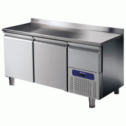 Table réfrigérée inox 2 portes gn 1/1 avec dosseret température -2/... - PBNA0203