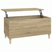VidaXL Table basse Chêne sonoma 90x44,5x45 cm Bois d'ingénierie Modèle Balcon Celeste Prime Plus - 819583