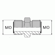 Adaptateur droit mâle ORFS x mâle ORFS - 1"11/16' , 42.86