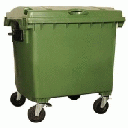 BAC DE COLLECTE ROULANTS PLASTIQUE 1000L VERT/VERT