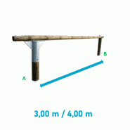 Barrière bois pivotante