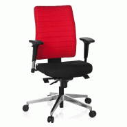 Chaise de bureau / siège tournant PRO-TEC 350 tissu noir / rouge hjh OFFICE - rouge polyester 608813
