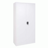 Décoshop26 - Armoire de bureau étagère de rangement 2 portes verrouillables en métal blanc 185x90x40cm 04_0001473 - blanc 3000096732691 Décoshop26 - Armoire de bureau étagère de rangement 2 portes verrouillables en métal blanc 185x90x40cm 04_0001473 - blanc 3000096732691