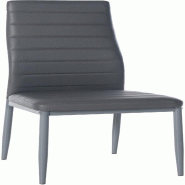 Décoshop26 - Chaise de salle à manger x1 design simple en PVC gris avec couture décorative cadre en métal gris 10_0002055 - gris métal 3000250815765 Décoshop26 - Chaise de salle à manger x1 design simple en PVC gris avec couture décorative cadre en métal gris 10_0002055 - gris métal 3000250815765