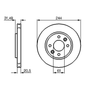 Disque de frein Bosch 0986478278 - ventilé de l'intérieur - avant - boîte de 2 disques - 4 trous Disque de frein Bosch 0986478278 - ventilé de l'intérieur - avant - boîte de 2 disques - 4 trous