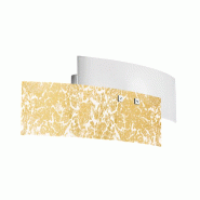 Gea Luce Applique Lara 2 Lumières E14 Verre Blanc Feuille D'Or - 46X18Cm, Max 2X42W - doré 8000000089397