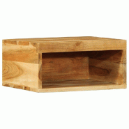 Helloshop26 - Meuble TV mural gain de place rangement 40 x 30 x 19 cm en bois massif d'acacia 02_0057697 - Bois massif 3000240176074