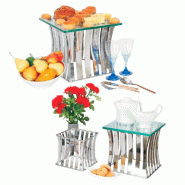 Lot 3 podiums pour buffet inox 16/22/26cm - lot de 3 podiums