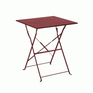Oviala Business Table de jardin pliante bistrot en acier pourpre - violet acier 114833