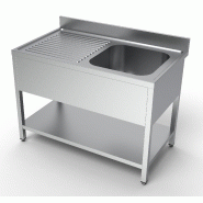 Plonge inox profondeur 700 étagère 1 à droite 1200 - P7333.0835