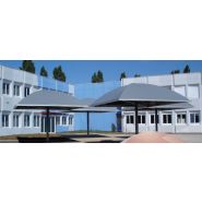 Préau école parapluie Azur - Poteau central - Jusqu'à 49 m² - 30 couleurs disponibles_1