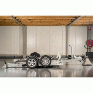 Remorque porte-moto abaissable pneumatique autonome TOHACO MO116/2815 - 1600 Kg - 1 essieux freiné - Référence -41470