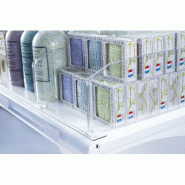 Séparateur acrylique transparent 120x385mm - fixation sur rail aimanté réf. 46699 ou 47411