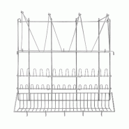 Schneider - Porte-sacs à passepoil, acier inoxydable, 500 mm x 500 mm - argenté inox 157001