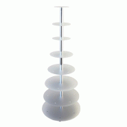 Schneider - Présentoir à gâteaux à étages, 8 étages, argent - argenté aluminium 146008